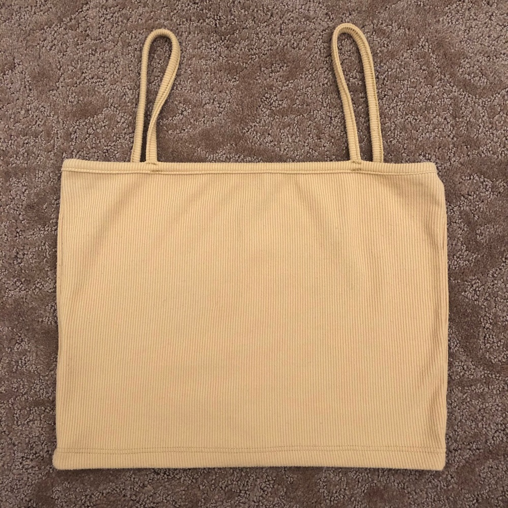 brandy melville mustard yellow top